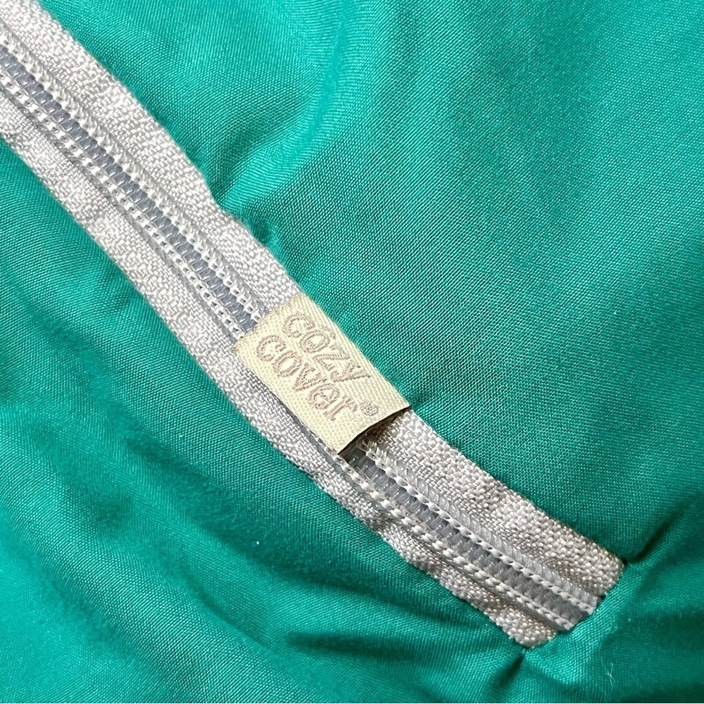 Cozy Cover Teal Infant Car Seat Cover w/ Fleece Lining Winter Baby Cover - Picture 3 of 5